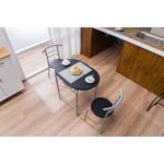 Same Code 67657426 PVC Breakfast Table (One Table and Two Chairs) Black - Image 28