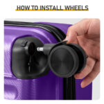 ABS Trolley Case 20in 24in 28in 3PCS Suitcase Set Vertical Striped Frosted Case Suitcase Purple - Image 8