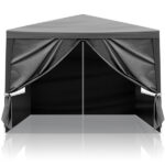 Same Code 00418742 10'x10' Gazebo Waterproof Outdoor Canopy Patio Tent Party Tent for Wedding BBQ Cater, Black - Image 6