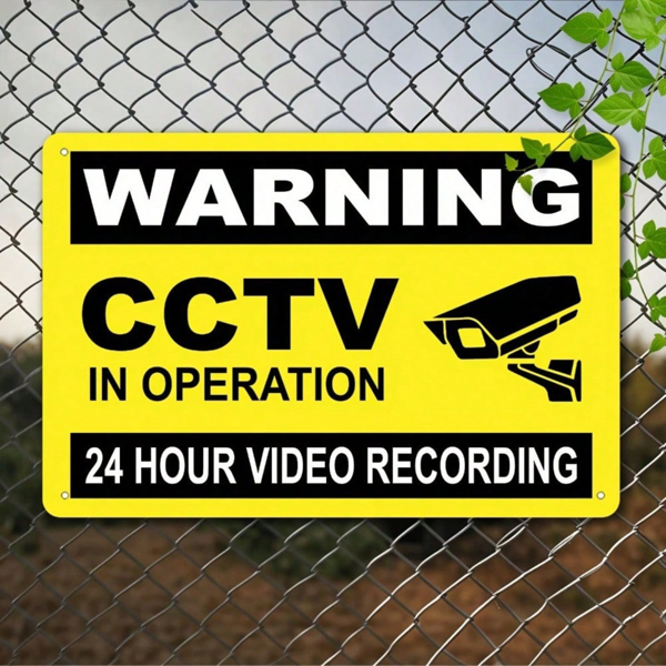 CIFbuy 1Pc 24H CCTV Video Recording Warning Tin Sign" Vintage Waterproof Rustproof Metal Plaque, Plaque, 8x12 Inch Unframed Security Camera Not Tin SignikTok, Tin SignikTok, t Self-pickup Logiopics