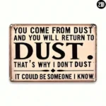 CIFbuy Vintage From Dust Metal Wall Art Sign Rustic Gothic Wall Decor Room Bathroom Bedroom 8x12 Inches (TikTok, temu pick-up service) - Image 3