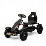 Black Kids Pedal Go Kart – Outdoor Ride on Toys with Handbrake, 4 Non-Slip Wheels for Park Fun Ages 5-12 - Image 3