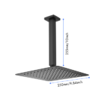 High Pressure Rain Shower Head, Ultra-Thin Showerhead 304 Stainless Steel Waterfall Shower with Self-Clean Nozzles, Full Body Covering - Image 2