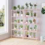 five-layer display stand without wheels with adjustable feet, free adjustment of layer spacing, iron 74*34*150cm, high gloss powder - Image 2