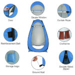 1-2 Person Portable Pop Up Toilet Shower Tent Changing Room Dressing Tent Camping Shelter Blue - Image 9