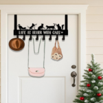 CIFbuy Whimsical Over-The-Door Cat Organizer: 8 Multi-Purpose Hooks for Wall or Door, Playful Yet Functional Home Storage, Key Hooks for Entryway, Bed(TikTok/temu self-pickup orders) - Image 2