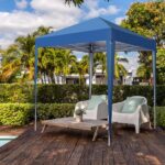 2 x 2m Practical Waterproof Right-Angle Folding Tent Blue - Image 2