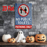 CIFbuy 1pc No Public Restrooms Customers Only Metal Sign" 7.87x11.81Inch Weatherproof, UV Resistant 2D Flat Unframed Outdoor Wa Metal ikTok, Metal ikTok, t Self-pickup Logiopics - Image 4