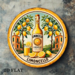 CIFbuy 1pc Vintage Italian Limoncello Sign 8x8in 2D, "" Vintage Italian Limoncello, Limoncello Sign 8x8in 2D Flat Round Decorative Plaque TikTok, Temu Self-pickup Logiaqics - Image 8