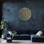 CIFbuy Integrated Lotus Aluminum Wall Art Floral Home Decor for Living Room Bedroom above Sofa Wall Decorations (TikTok, temu pick-up service)