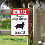 CIFbuy Cavalier King Charles Warning On Patrol 2D Flat" Metal Tin Sign, 8x12In Waterproof Rustproof Vintage Metal Plaque, Waterproof Rustproof Vintage Metal Plaque, Unframed Indoo 2D FlikTok, 2D FlikTok, t Self-pickup Logiopics - Image 4