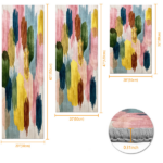 Three-piece kitchen rug set, non-slip and washable, abstract pattern kitchen hallway rug, soft and comfortable, suitable for sinks, floors, entrances, hallways and bathrooms. - Image 2