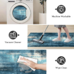 Three-piece kitchen rug set, non-slip and washable, abstract pattern kitchen hallway rug, soft and comfortable, suitable for sinks, floors, entrances, hallways and bathrooms. - Image 3