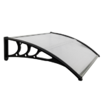 Same Code 87203302 HT-100 x 80 Household Application Door & Window Rain Cover Eaves Canopy White & Black Bracket - Image 8