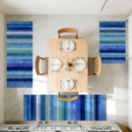 Three-piece kitchen rug set, non-slip and washable, abstract pattern kitchen hallway rug, soft and comfortable, suitable for sinks, floors, entrances, hallways and bathrooms. - Image 10