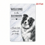 CIFbuy 2D Flat Sheepdog Welcome Sign Vintage Printed Wall Art Waterproof Rustic Hanging Plaque Decor For Restroom Home Bedroom TikTok, TikTok, Self-pickup Logiopics - Image 7