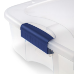 (2 pack)66 Quart Latching Underbed Wheeled Storage Bin, Clear Plastic Storage Container with Latch Lid, Blue (Shipment from Walmart) - Image 5