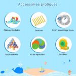 Inflatable castle for children with inflator 450W, slide, jump area, climbing wall, 395 x 350 x 260 cm - Image 13