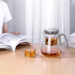 Heat-resistant glass teapot, magnetic switch, Gunmetal Black 800mL - Image 9