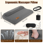 Heated Neck Massager Pillow with 3 Heat Settings (98.6°F-131°F) & 3 Vibration Modes, Contoured Memory Foam Neck Support for Home Office Travel - Image 7