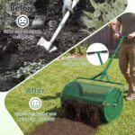24" Lawn Topdressing Spreader with 0.75"×0.5" Mesh, Compost Spreader for Soil Sand Fertilizer Green - Image 5