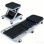 40" 2-in-1 Mechanic Creeper Seat with 360° Swivel Casters, Heavy Duty Metal Frame Auto Repair Rolling Stool with 1.5" Thick Oil-Proof Cushion for Garage Car Maintenance