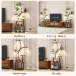 Plant Stand Indoor with Grow Lights - 62" Tall Plant Shelf, Lighted Corner Plant Stands for Indoor Growing, 8 Tiered Large Flower Holder, S-Shaped Decorative Rack for Living Room (WALNUT COLOR) - Image 16