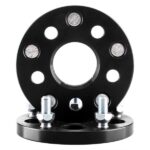 5X100 TO 5X114.3 Wheel Adapters 15MM For FR-S BRZ WRX + 20 BLACK SPLINE LUG NUTS - Image 7
