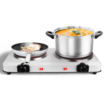 Portable Infrared Dual Hot Plate - 2 Burners for Simultaneous Cooking, 302℉-1022℉ Stepless Temp, Auto Shut-Off, Easy Wipe Clean, Ideal for Dorms/Apartments/RVs/Camping - Image 12