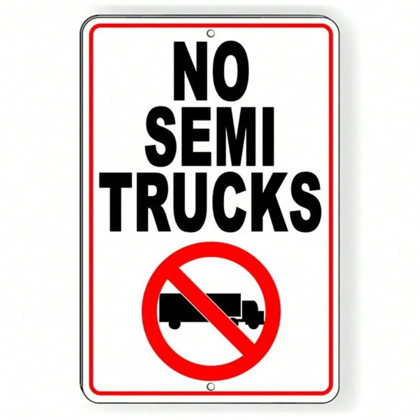 CIFbuy Rust Proof No Semi Parking Reserved Area Metal Sign Durable All Weather (TikTok, temu pick-up service)