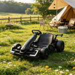 Black 24V Kids Go Kart – 7.5 MPH with Slow Start, Adjustable Seat for Lawn Play - Image 5
