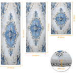 Three-piece kitchen rug set, non-slip and washable, abstract pattern kitchen hallway rug, soft and comfortable, suitable for sinks, floors, entrances, hallways and bathrooms. - Image 3