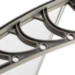 Door Awning Polycarbonate Window Canopy with White Panel and Gray Bracket for Rain and Sun Protection (Shipment from Walmart) - Image 5