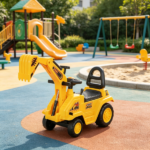 2 in 1 Kids Ride On Digger – Tractor Pulling Cart for Outdoor Yard Construction Play - Image 5