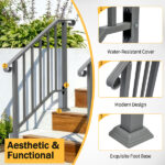 Silver Outdoor 2-Step Iron Handrail - Image 9