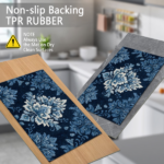 Three-piece kitchen rug set, non-slip and washable, abstract pattern kitchen hallway rug, soft and comfortable, suitable for sinks, floors, entrances, hallways and bathrooms. - Image 5