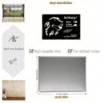 CIFbuy 1Pcs Waterproof Rustproof Metal Security Sign 8x12 Inch Black White Dog Pattern Video Surveillance Warning Plaque Frameless Iron TikTok, TikTok, Self-pickup Logiopics - Image 5