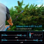 2-in-1 Electric Pruning Shear with Pole - 850W Brushless Motor, 200min Run Time, 4.5-6.3ft Extension for Perfect for Hedges, Trees, and Gardens - Image 5