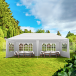 10'x20' Outdoor Party Tent with 6 Removable Sidewalls, Waterproof Canopy Patio Wedding Gazebo, White - Image 14