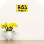 CIFbuy Vintage Iron No Parking Keep Driveway Clear Sign, 2D Flat 8x12 Inch Yellow Black Pre-Drilled Holes Wall Mount Warning Decor TikTok, TikTok, r Self-pickup Logiopics - Image 4
