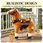 Kids Riding Pony – Ride on Horse Toy for Outdoor Activity, Wheels & Neighing Sounds 3-5 Years - Image 7