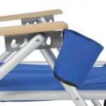 Same Code 99460325 4-Position Adjustable Folding Beach Chair, Steel Tube Frame Oxford Fabric Lounge Chair, 7.9" Seat Height, 17.7" W x 17.3" D, 120KG Heavy Duty Capacity, Portable Outdoor Patio Camping Chair, Blue - Image 19