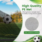 40" Portable Folding Soccer Goal (Size S, Black) - Heavy-Duty Metal Frame, Tear-Resistant PE Net - Image 7