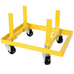 750lbs Rolling Engine Stand,Adjustable Width And Length, with 2pcs Buckle Straps,Yellow--Self-pickup is not supported - Image 6