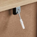 Handleless 6-Drawer Dresser with Grille Finish P2 Particleboard + MDF & Melamine Veneer + Vacuum-Formed Storage Cabinet 55.12*15.75*27.95in Oak - Image 12
