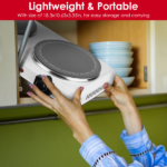 Portable Infrared Dual Hot Plate - 2 Burners for Simultaneous Cooking, 302℉-1022℉ Stepless Temp, Auto Shut-Off, Easy Wipe Clean, Ideal for Dorms/Apartments/RVs/Camping - Image 10