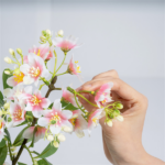 2 Pack 36" Artificial Impatiens Blossom Tree, Silk Fake Potted Flower Tree with Cement Base, Lifelike Faux Floral Plant for Home Porch Office Decor - Image 7