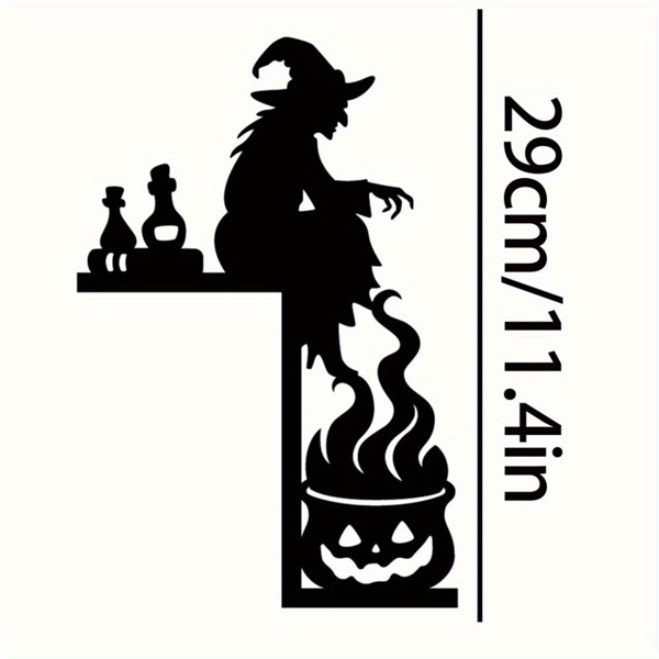 CIFbuy Gothic Witch Cauldron iron Door Hanger Wall Decor for Halloween Christmas Holiday Parties Gifts(TikTok, temu pick-up service)