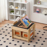 Children's Wooden Table And Chair Set With Two Storage Bags (One Table And Two Chairs) - Image 34