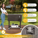 Same Code 16526367 80QT Rattan Square Legs Cooler with Shelf - Image 5